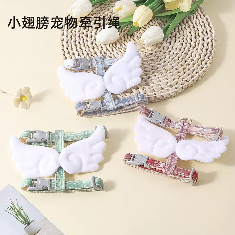 猫咪牵引绳防挣脱外出专用拴溜猫绳工字型网红可调节胸背溜猫绳厂