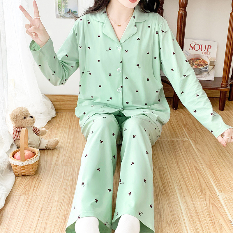 (2개) 공장 직판 신상 산후복 7A 항균 순면 수유복 여성 봄 가을 산후 수유복 임산부 정장