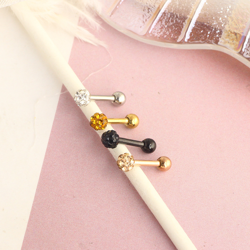Pointed titanium steel lip stud product view