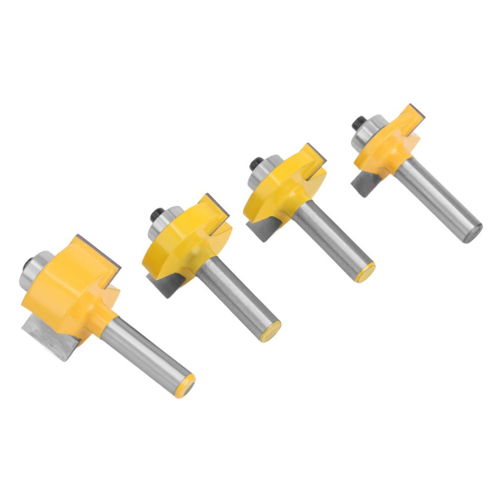 Набор из 8 фрез с шаровым концом и Т-образным профилем, с черной, зеленой и желтой окраской, фрезер для обработки древесины, фреза для пазов, головка фрезы из сплава, новинка