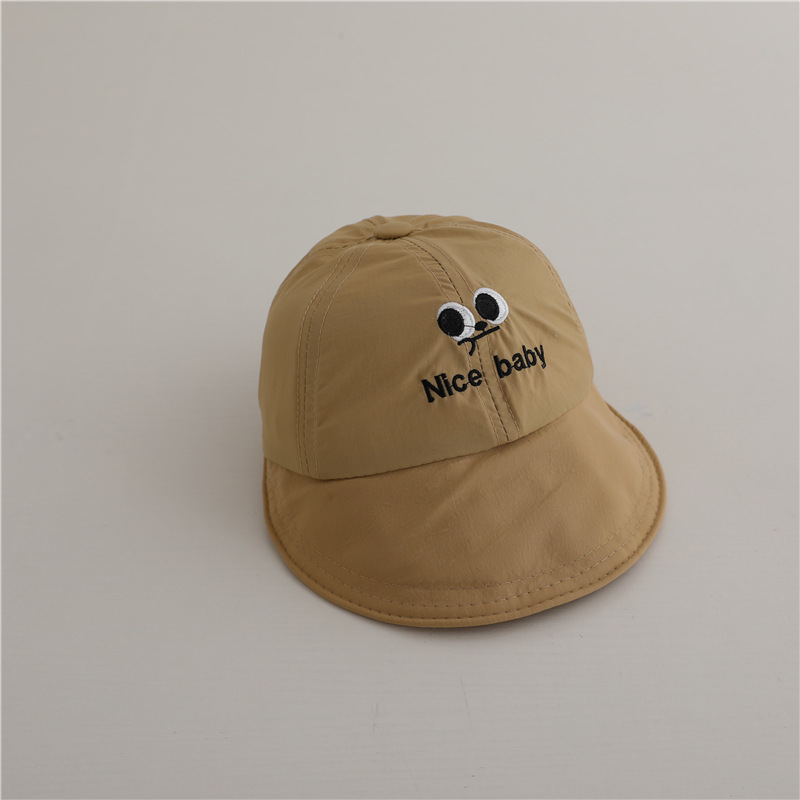ins sombrero para bebés de verano letras delgadas bordadas gorra de lengua de goma suave 0 - 1 años de bebé sombrero de béisbol de secado rápido protector solar