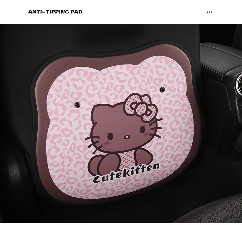 Kt Little Cat Lady Cute Cartoon Car Seat Back Anti-Kick Pad Car Seat Back Anti-Stain Pad Rear Seat Anti-Kick Mat