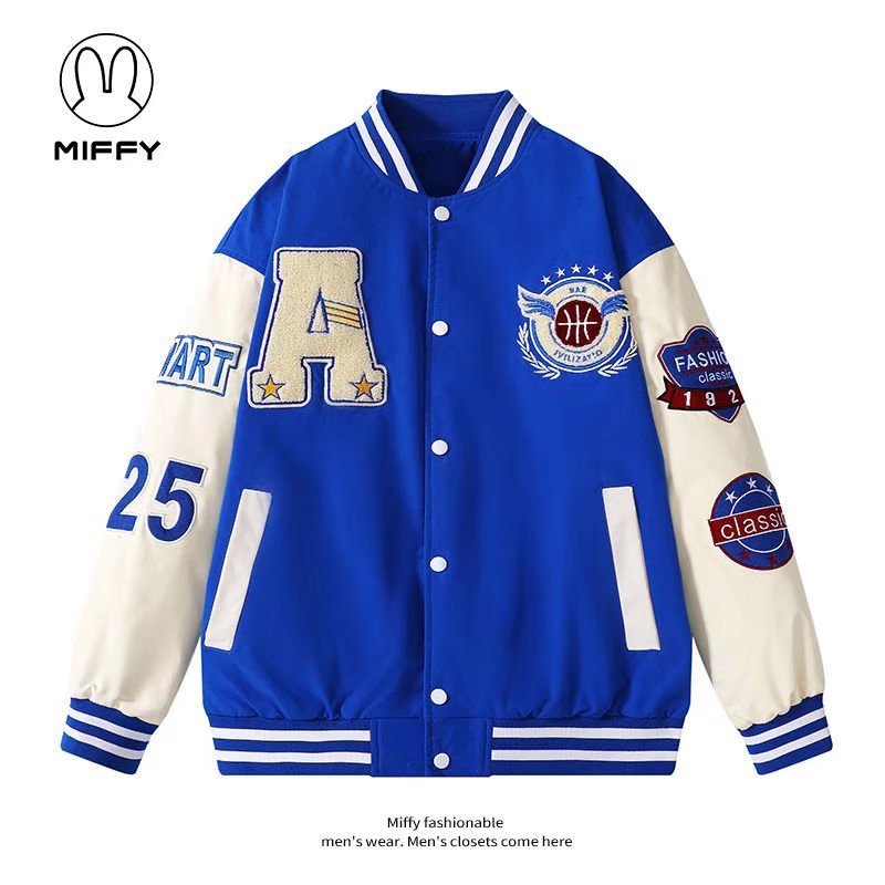 Baseball Suit Jacket Men's Plus Fat plus size Loose Fashionable Brand Spring and Summer Street Hip Hop All-Match Fashionable Jacket