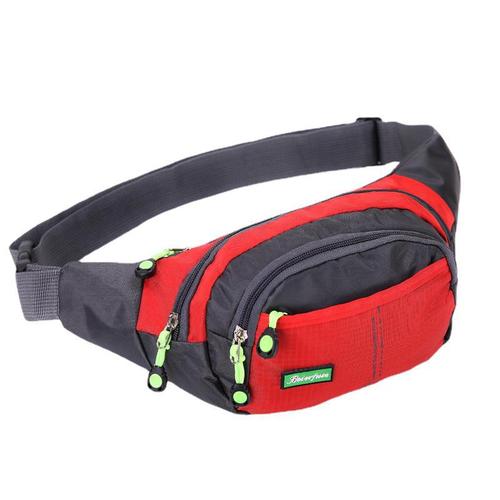 Nylon waist bag logo men and women outdoor running waist bag crossbody bag casual waist bag travel shopping seniors waist bag