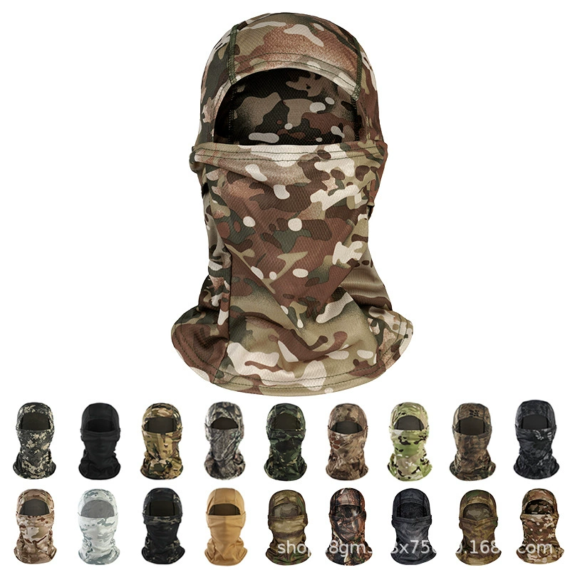 Cross-border motorcycle head sock outdoor dust protection riding face mask Balaclava summer tactical camouflage mask