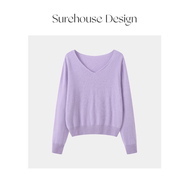 柳絮SureHouse 微米级拉绒~双股羊绒&羊毛[绒羽舒派]毛衣女秋冬|undefined
