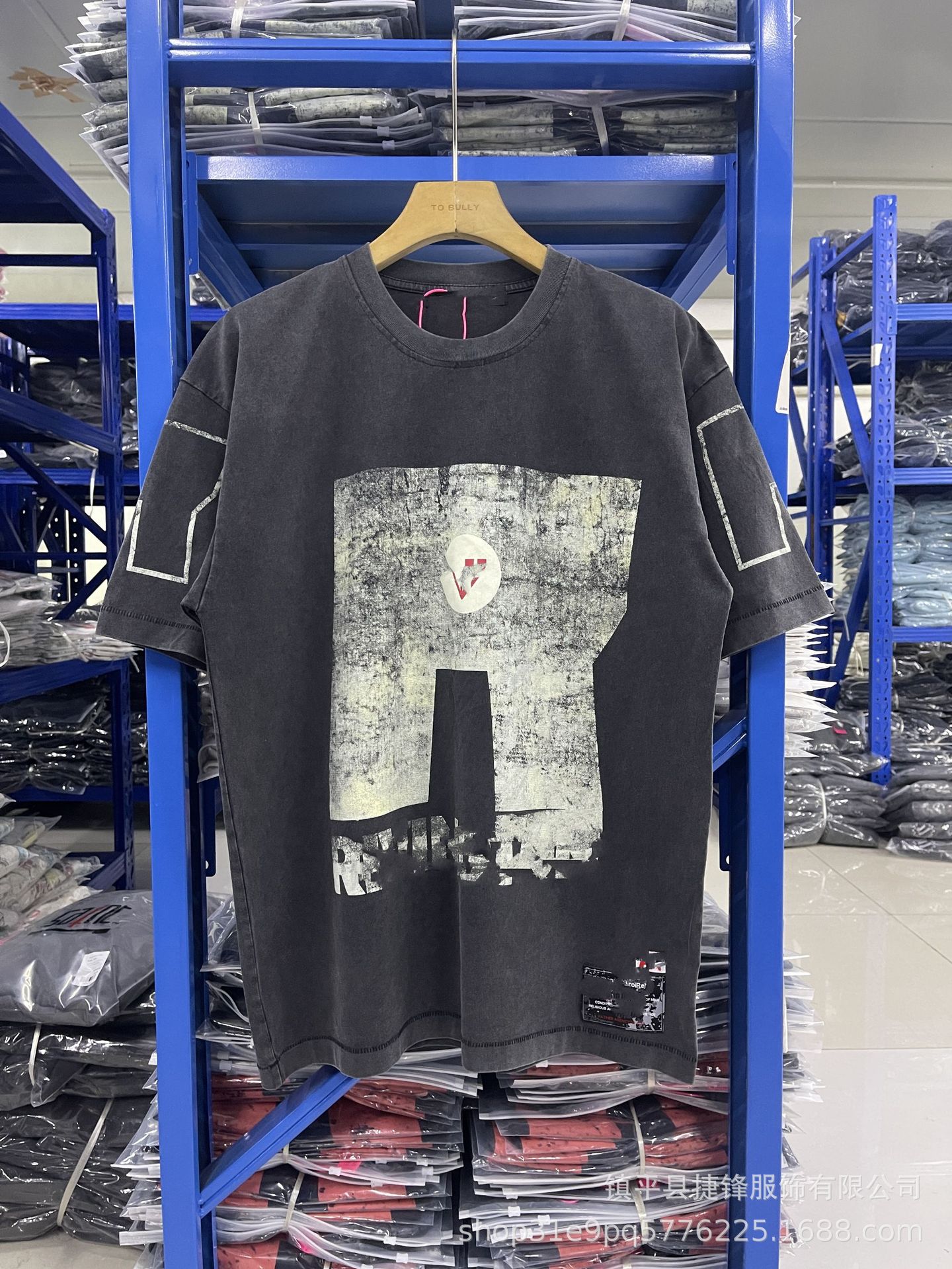 クロスボーダーの新型欧米のファッションブランドのレトロな水洗いは古い落書きをします。