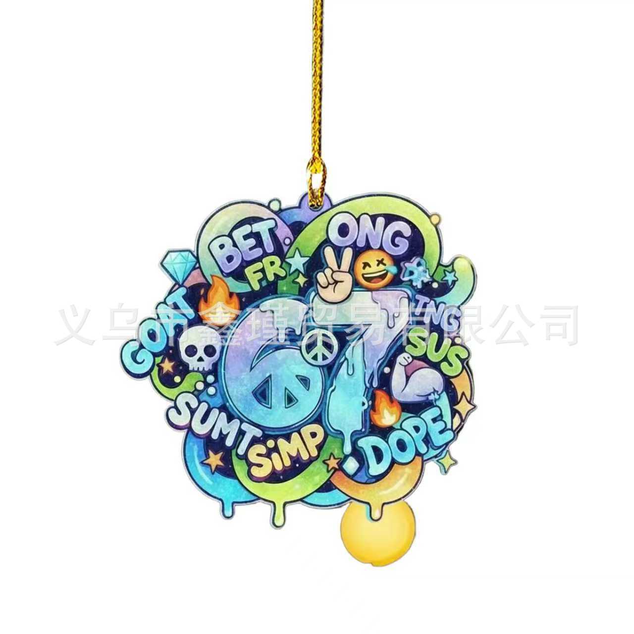 Ventas transfronterizas calientes seisseven67 seis siete decoraciones de Navidad acrílicas decoración divertida
