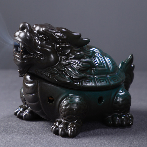 Zen plate incense burner indoor unicorn auspicious beast incense burner antique creative ornaments agarwood sandalwood burner ceramic incense burner
