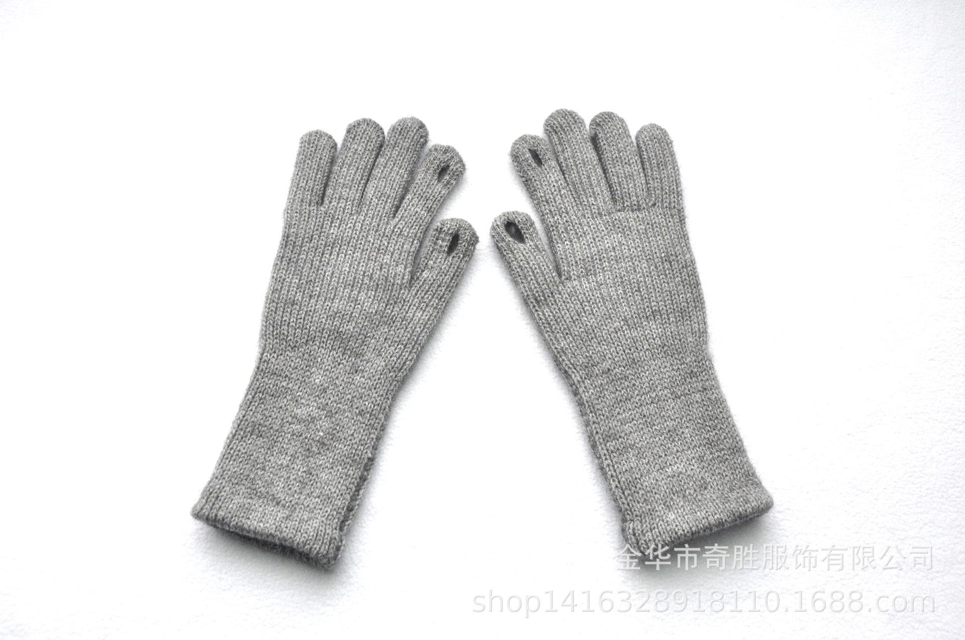 Invierno de las niñas de estilo coreano cálido puño alargado guantes de lana de alpaca gruesa lana de punto guantes de cinco dedos