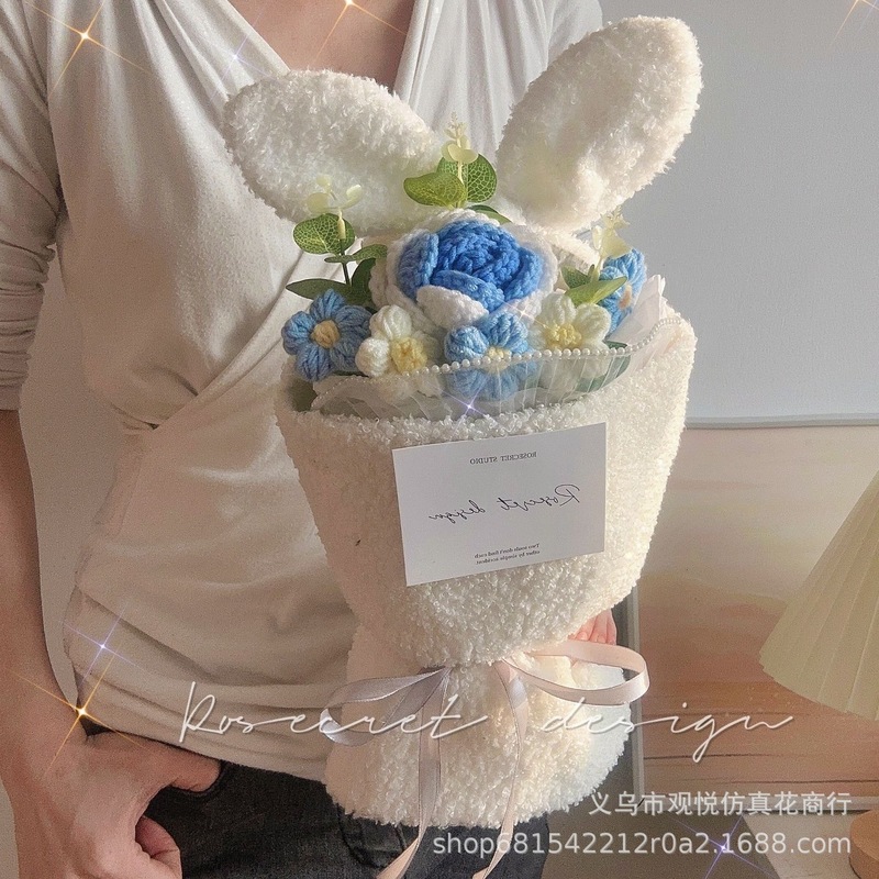 教师节礼物针织花束成品手工花束妇女节礼物女神节花束小清新跨境|undefined