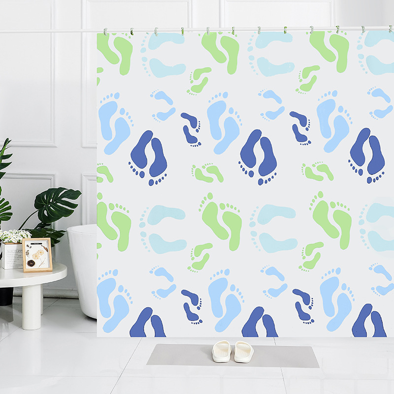 Nuevo estilo europeo poliéster tela impresión ducha cortina impermeable baño creativo partición cortina puerta cortina colgante cortina al por mayor image 3