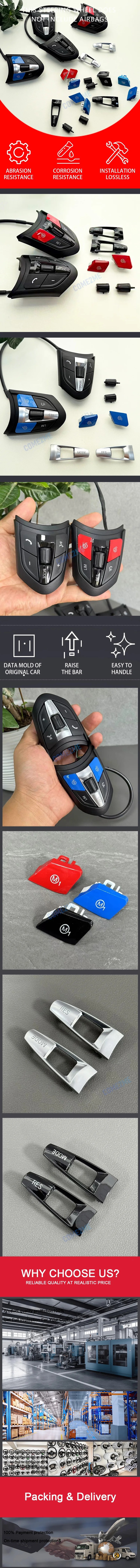 Car steering wheel RES MODE button cover assembly, used for BMW T-shaped steering wheel