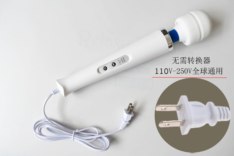 Rechargeable 10-Frequency Wand Massager, Silicone Body, 320mm, Plug-In Charging — detail image 8