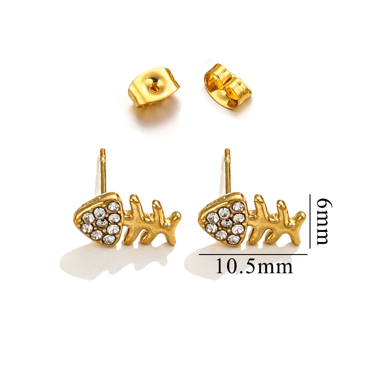 Acero inoxidable Moda europea y americana Personalidad Pendientes retro desgastados Luna Estrella Amor Rayo Pendientes de diamantes Acero de titanio