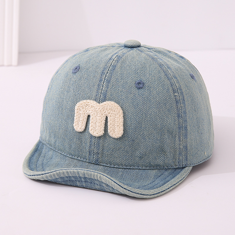 Sombreros de primavera para niños coreanos simple letras bordadas sombreros de sombra de pato retro hacer viejos sombreros de béisbol para niños y niñas