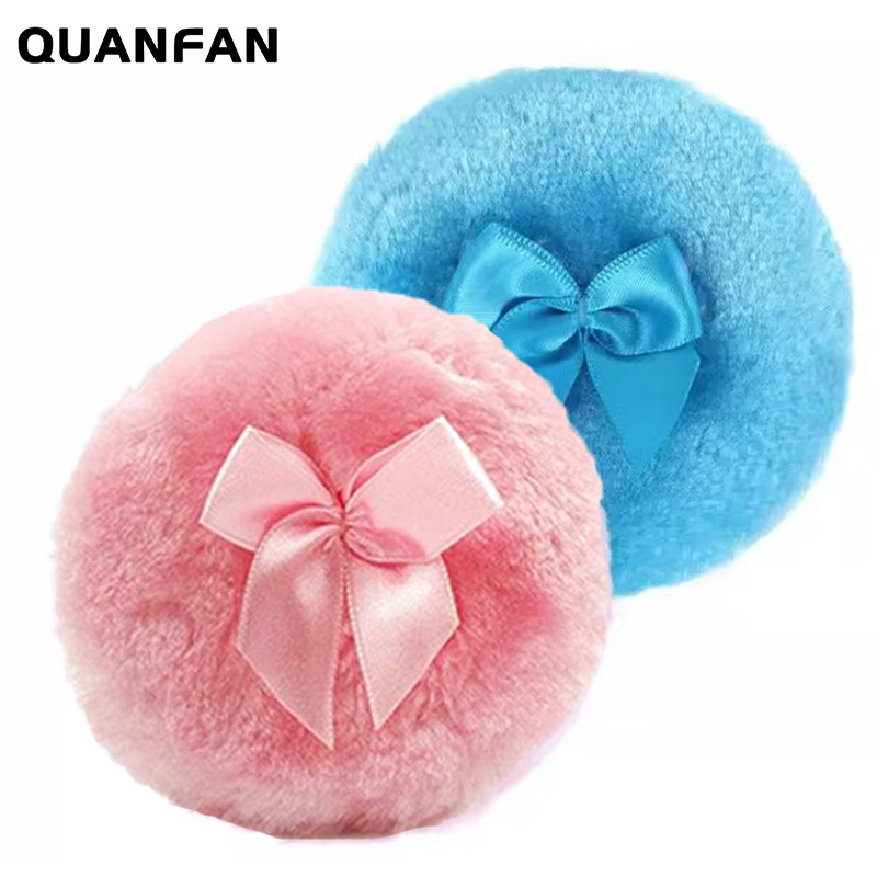 Soporte de terciopelo polvo de cuerpo puff polvo soplo largo esponjoso esponja esponjoso polvo suelto polvo denso pastel de maquillaje de reemplazo