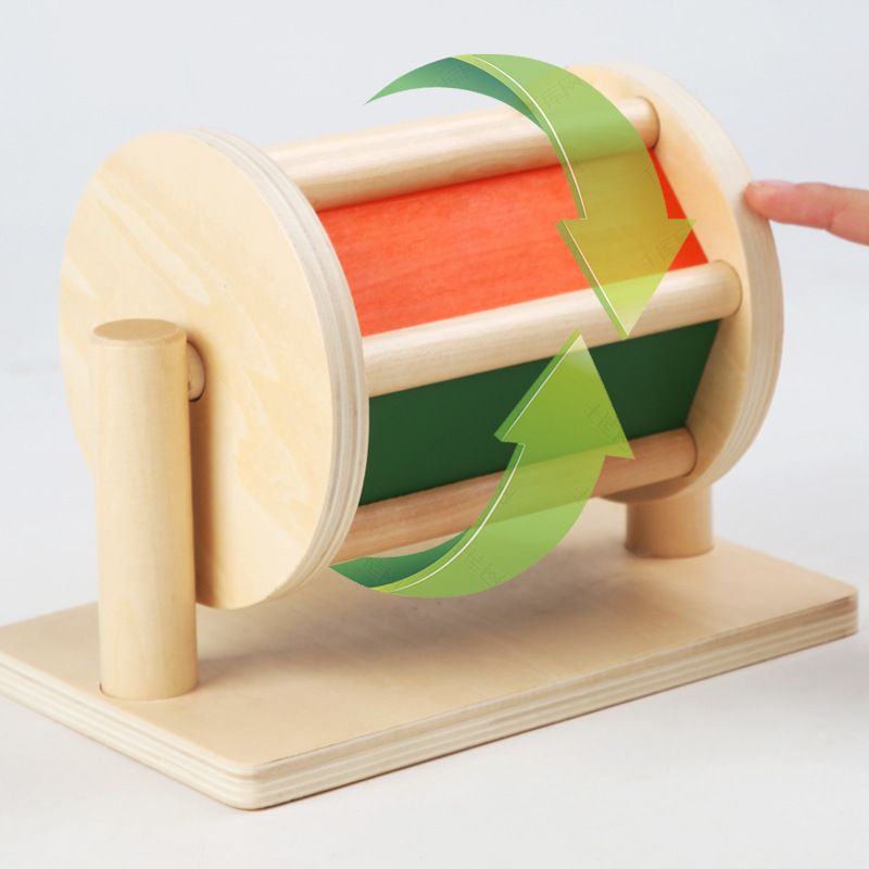 Juguetes de madera divertidos para niños Montessori educación temprana tambor de madera textil material didáctico juguetes Montessori