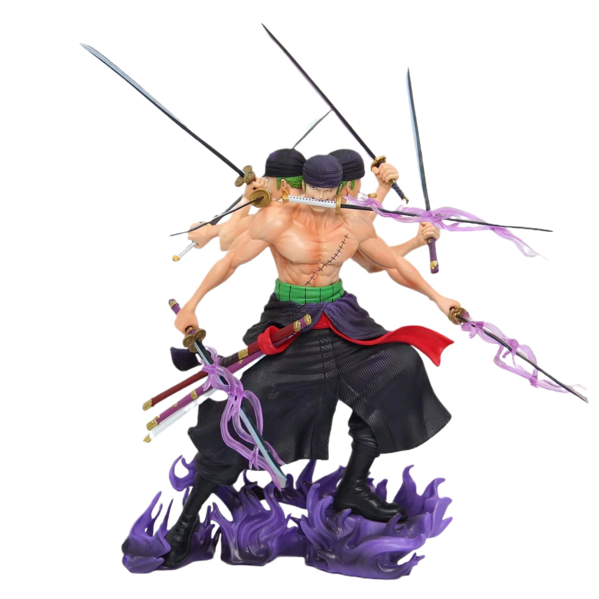 One Piece Фигурка Саурон бой девять мечей стиль Ашура три головы и шесть рук двумерная анимационная фигура модель украшение