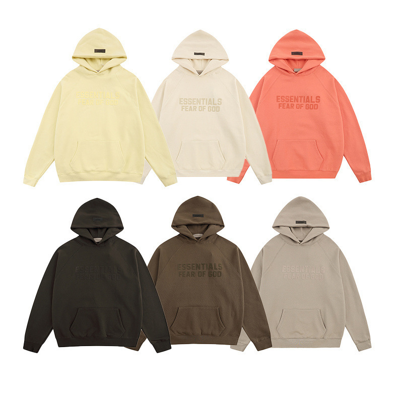 Cross-Border Essentials Flocked Letter Sweatshirt Fog Multi-Thread High Street Loose Hooded Jacket for Men and Women Couples Cross-Border Essentials Flocked Letter Sweatshirt Fog Multi-Thread High Street Loose Hooded Jacket for Men and Women Couples