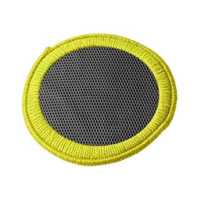 cloth, clay gloves — Car cleaning tools - hollowed-out-clay-surface-with-grid-points-circular-clay-rub-orange-yellow-color