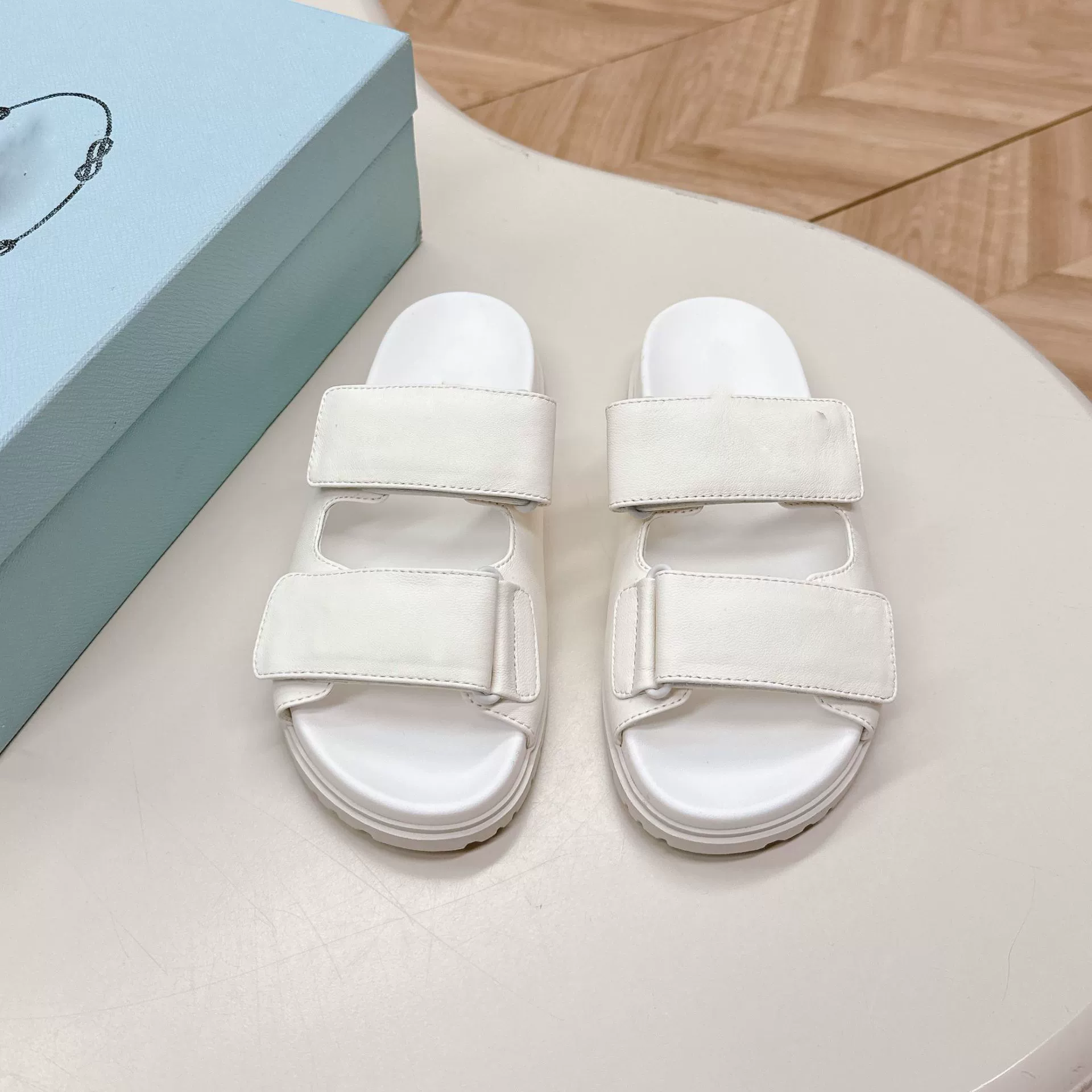 Весенне-летние универсальные пляжные сандалии на липучке с платформой и шинками, обувь, 2025 год, натуральная кожа