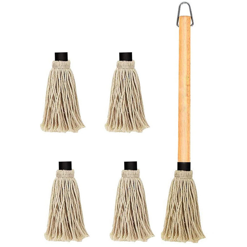 BBQ Grill Brush Replaceable Brush Head Grill Oil Mop Large Food Oil Brush Grill Tool Spice Brush