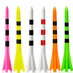 Golf Ball Pin 83mm Plastic Tee Five-Claw Striped Durable Ball Holder Low Resistance Golf Tee Multicolor