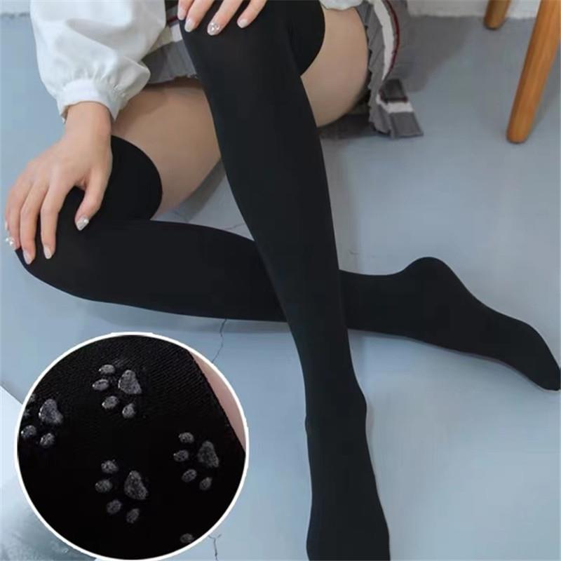 Medias de silicona sobre la rodilla calcetines de mujer calcetines de muslo antideslizantes de dispensación de terciopelo calcetines de baile de boca alta japoneses fabricante