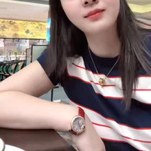 591013新大爱美依缘2026新款时尚宽松短袖设计感条纹小众舒适上衣
