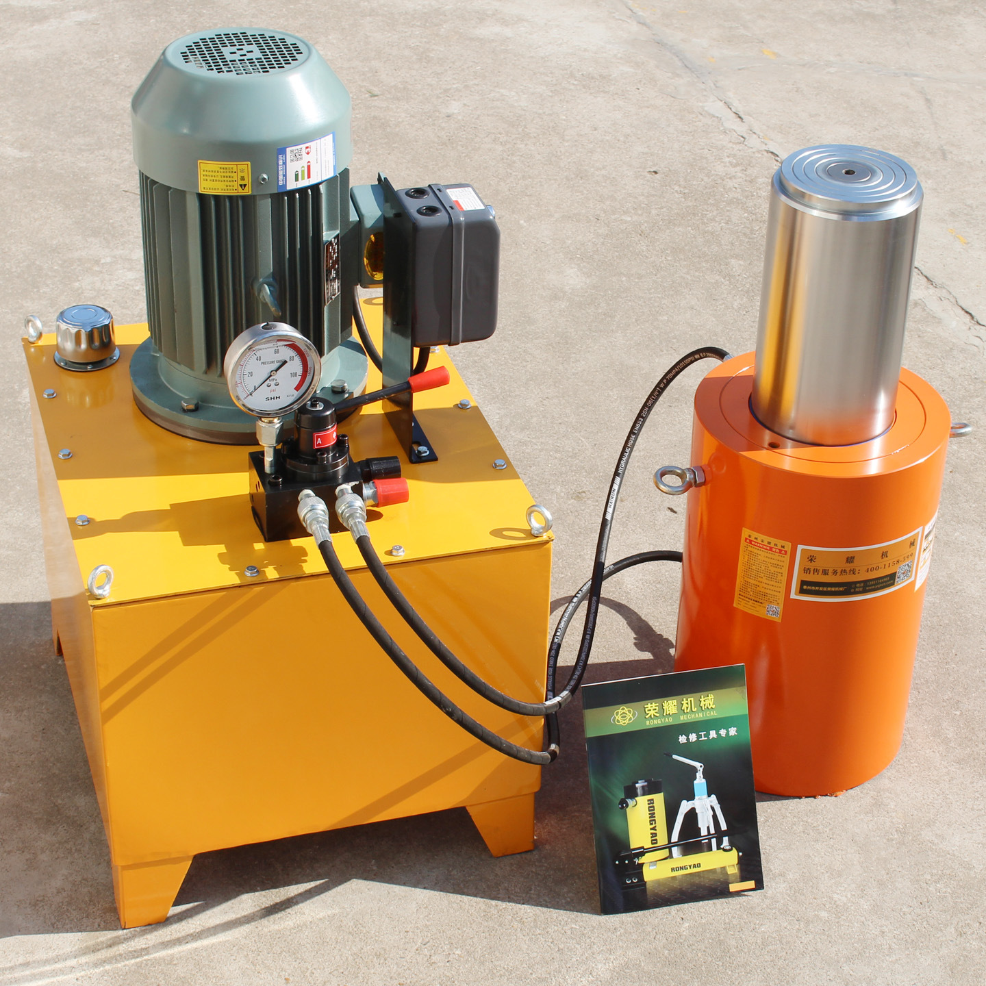 电动液压千斤顶分离式超高压同步大吨位50t100吨200T分体液压油缸