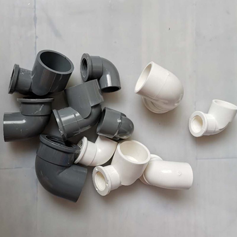 白色 国标 全塑内牙弯头 给水管单边内牙度弯头 上水直角弯