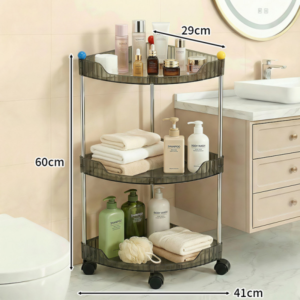 Corner Shelf Kitchen Storage Multi-Functional Customizable Multi-Layer Storage Supplies Seasoning Organizer Corner Transparent
