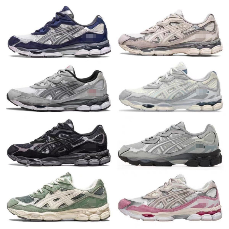 Visión alta para hombres y mujeres gel-nyc empalmado malla transpirable zapatos de carrera pareja antideslizante desgaste zapatillas deportivas casuales