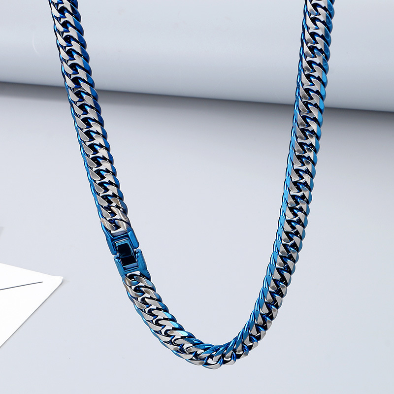 50g Weight PVD Coated Gold Plating Process 18K Real Gold Plated Plating Material Bracelets, Necklace Classification Cuban Link Chain Curb Chain Chain Type 1 Piece Quantity Daily, Party, Street Occasion 304 Stainless Steel Material Geometric Pattern All Seasons Season Men's Gender Hip-Hop, Vintage Style Style Plating Craft Wholesale Jewelry Hip-Hop Vintage Style Geometric Titanium Steel Plating Bracelets Necklace Cuban Link Chain Curb Chain 8