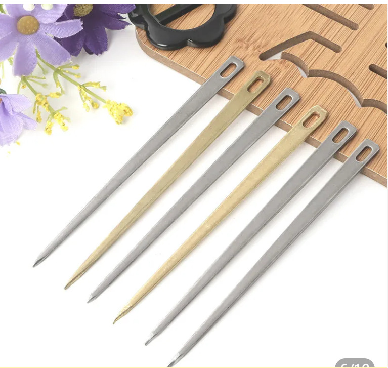 Packing Zongzi Needle Stainless Steel Big Eye Brass Cordless Large Packing Zongzi Large Needle Puncture Zongzi Needle Wearing Zongzi Needle Tool