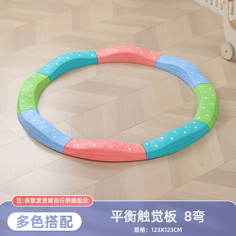 Fuente fábrica juguetes de educación temprana para niños equipo de entrenamiento de integración sensorial equilibrio táctil pisando el arco iris sobre el río material didáctico de piedra