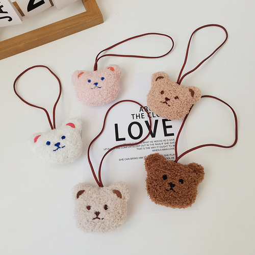 ins cute cartoon bear name pendant plush decoration kindergarten name brand children's name name tag pendant