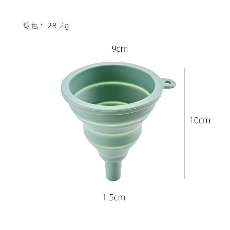 Punto embudo de silicona plegable portátil embudo de cuello largo embudo plegable de silicona pequeño embudo de vino embudo de aceite