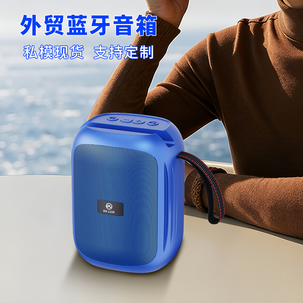 Small Speaker with Convenient Card Slot, Good Sound Quality, Wireless Blue Subwoofer Speaker, High Volume Outdoor Speaker