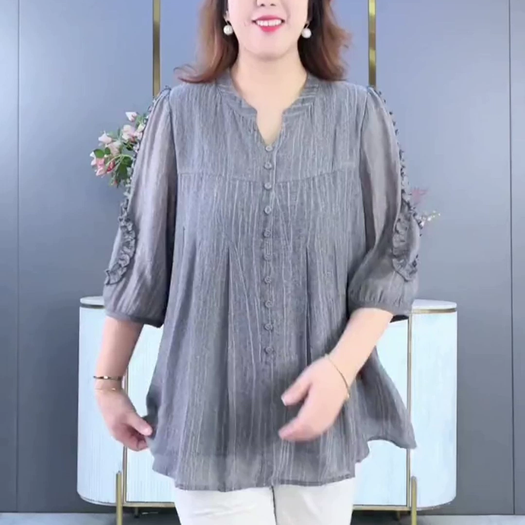 Модная рубашка для мамы, осенняя, оверсайз, plus size