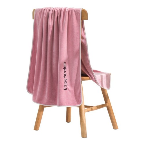 Manufacturer wholesale youth style embroidered microfiber large bath towel, absorbent, quick-drying, gym shower wrap, lint-free