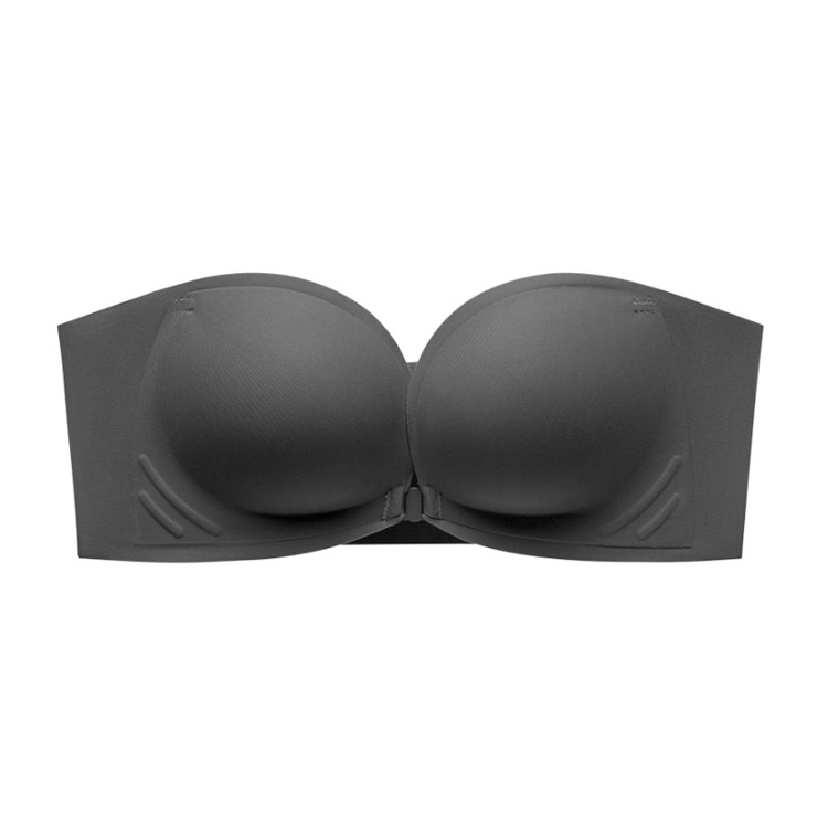 Ropa interior sin tirantes de verano Fishbone antideslizante hebilla frontal sin costuras soporte suave pequeño pecho empuja hacia arriba la belleza hacia atrás sujetador 501
