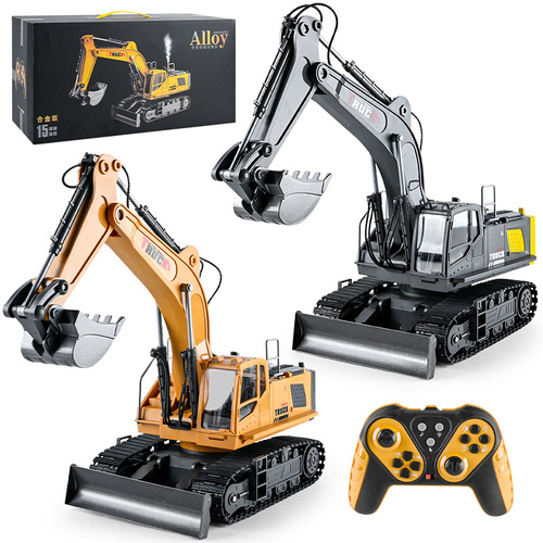 Remote Control Excavator 15 Channels Alloy Digging Machine Boy Construction Truck Model Supermarket Toy Wholesale