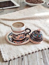 土耳其紫铜纯手工复古宫廷欧式珐琅彩隔热咖啡杯礼品