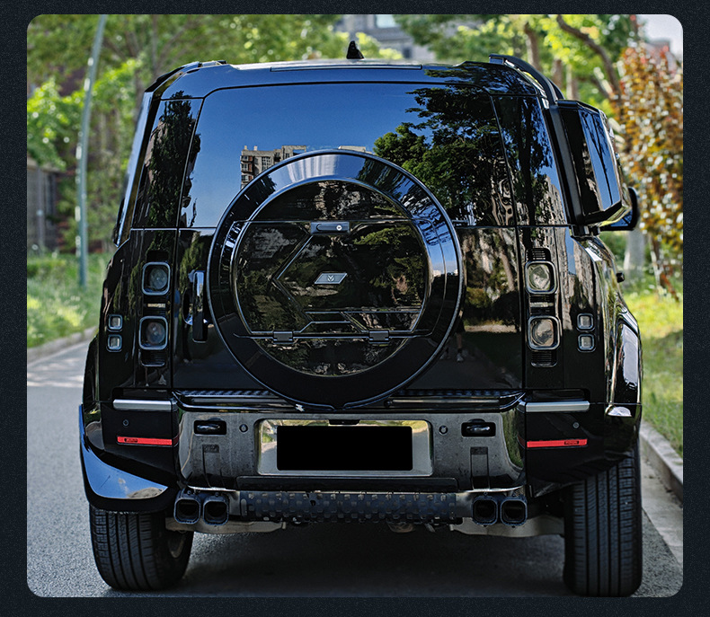 Suitable for the New Land Rover Defender Spare Tire Cover 90/110/130 Rear Tailgate All Black Spare Tire Cover Spare Tire Shell Modification