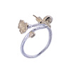 Fashionable ring, snails, accessory, silver 925 sample, simple and elegant design, wholesale