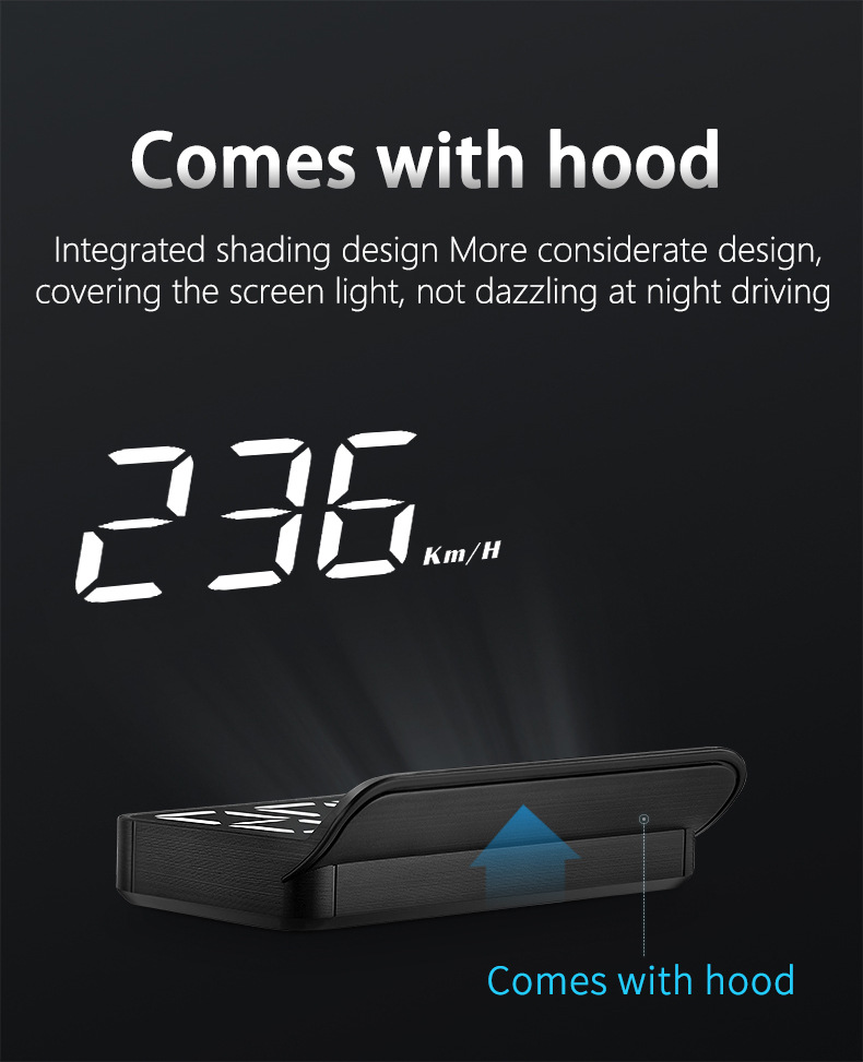 Weiying Intelligent Car Hud Head-Up Display Obd2 Multi-Function Color Screen Driving Computer Hd Instrument Panel