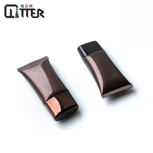Spot 30g Ml Brown Flat Tube Ultra Flat Tube PE Squeeze Cosmetics Repackaged Empty Bottle BB Cream Foundation Sunscreen Spot