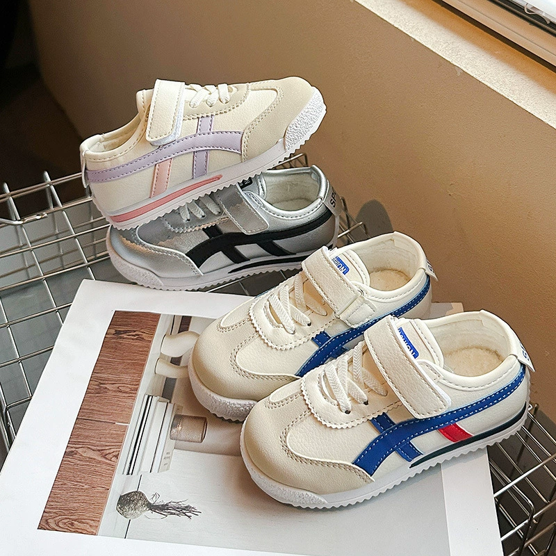 Обувь для девочек 2024 новые осенние и зимние детские повседневные спортивные кроссовки на мягкой подошве для мальчиков